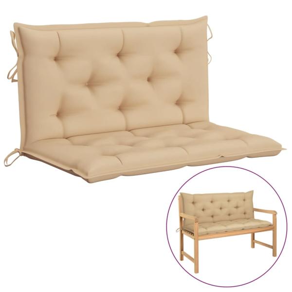 Gartenbank-Auflage Beige 100x(50+50)x7 cm Oxford-Gewebe