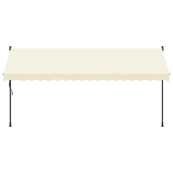 Markise Einziehbar Creme 400x150 cm Stoff und Stahl