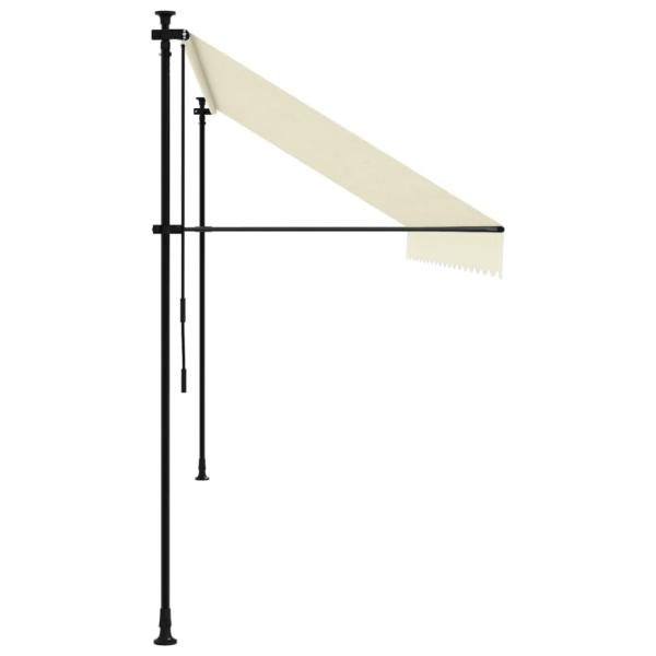 Markise Einziehbar Creme 400x150 cm Stoff und Stahl