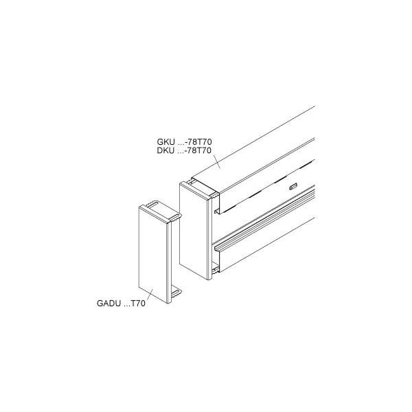 Niedax GADU 133T90 VW GK-Endabschlussdeckel, umgreifend, 135x90 mm, Stahl, bandverzinkt, verkehrsweiß