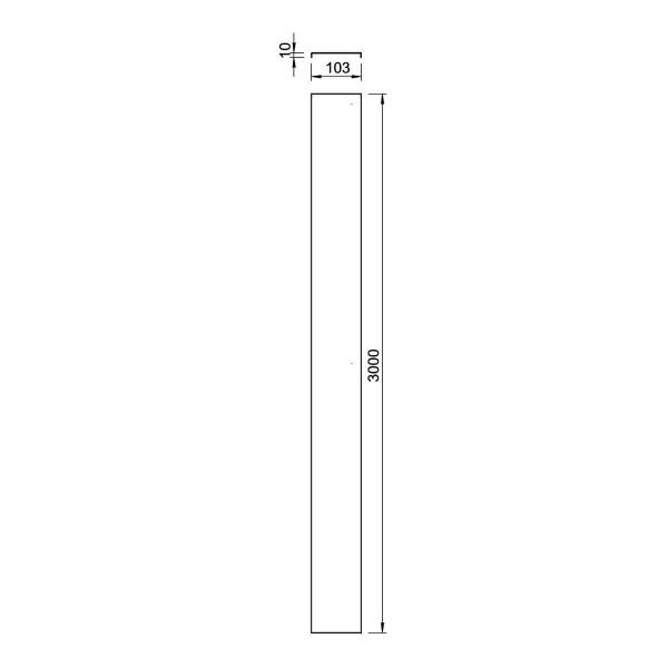 OBO Bettermann AZDMD 100 Deckel mit Drehriegel für AZ-Kleinkanal, 103x3000mm, Stahl, bandverzinkt (6080235)