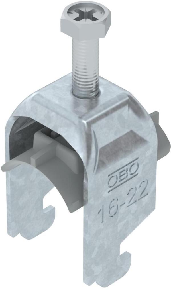 ARDEBO.de OBO Bettermann BS-N1-K-22 FT Bügelschelle 2056 N-Fuß, 1-fach, 16-22mm, tauchfeuerverzinkt (1187214)