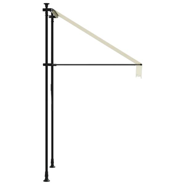 Markise Einziehbar Creme 100x150 cm Stoff und Stahl