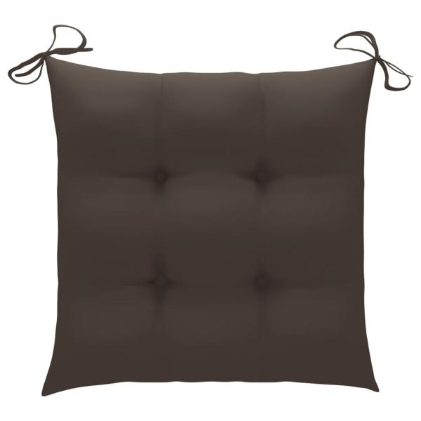 Stuhlkissen 6 Stk. Taupe 40x40x7 cm Oxford-Gewebe