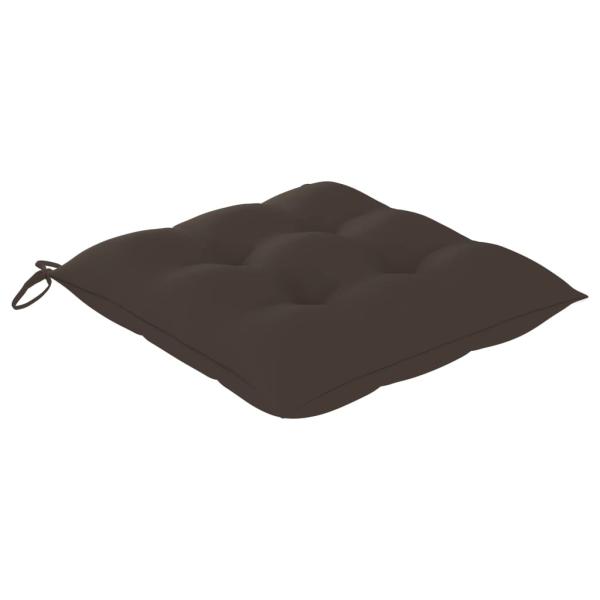 Stuhlkissen 6 Stk. Taupe 40x40x7 cm Oxford-Gewebe