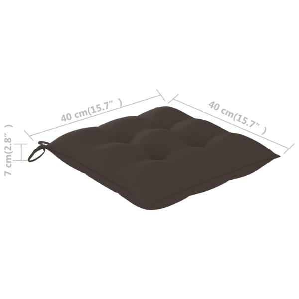 Stuhlkissen 6 Stk. Taupe 40x40x7 cm Oxford-Gewebe