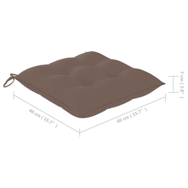 Stuhlkissen 6 Stk. Taupe 40x40x7 cm Oxford-Gewebe