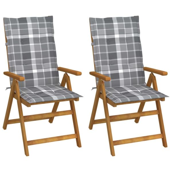 ARDEBO.de - Garten-Liegestühle 2 Stk. mit Kissen Akazie Massivholz