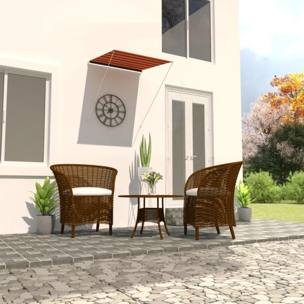 ARDEBO.de - Einziehbare Markise 100×150 cm Orange und Braun