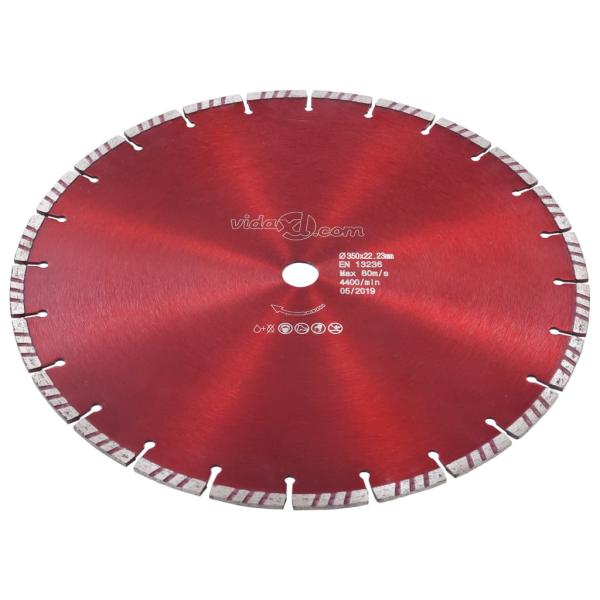 Diamant-Trennscheibe mit Turbo Stahl 350 mm