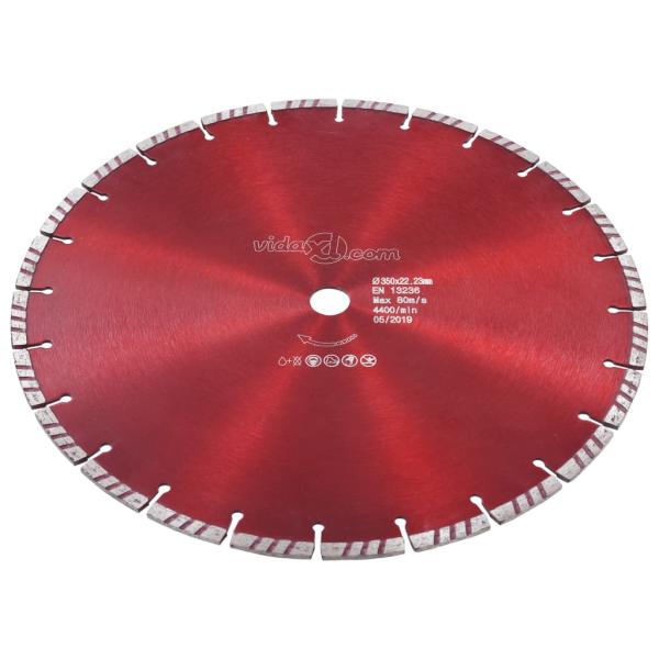 Diamant-Trennscheibe mit Turbo Stahl 350 mm