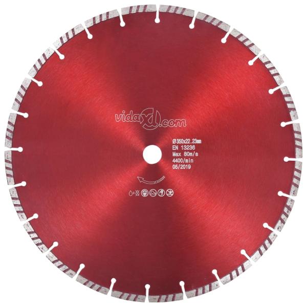 Diamant-Trennscheibe mit Turbo Stahl 350 mm