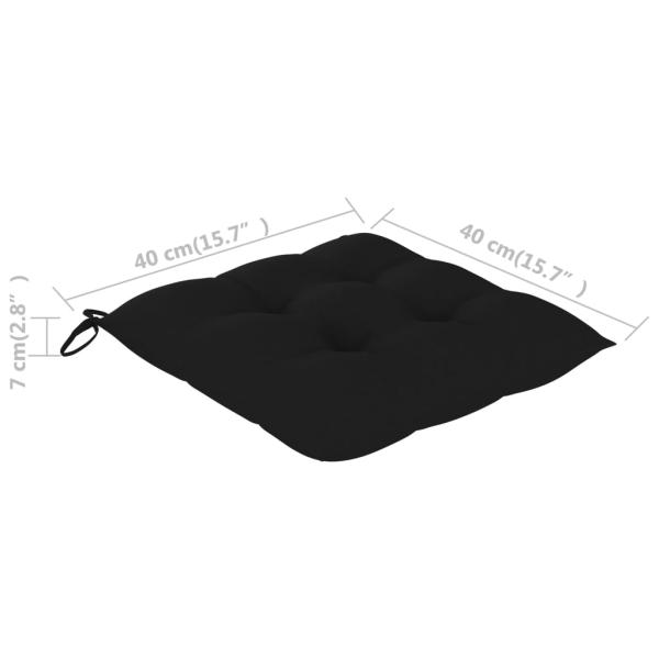 Stuhlkissen 6 Stk. Schwarz 40x40x7 cm Oxford-Gewebe