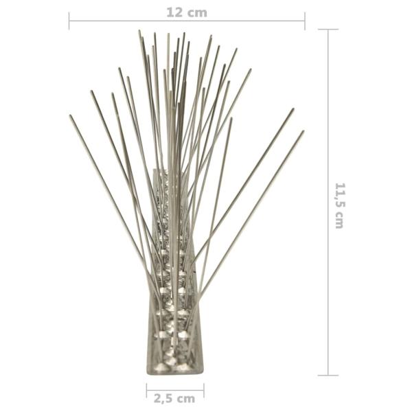 10-tlg. Taubenabwehr Spikes-Set Edelstahl 5 m 5-reihig