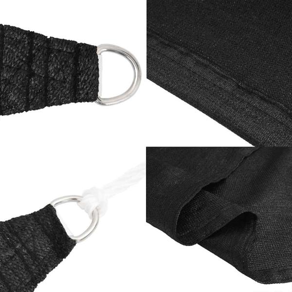 Sonnensegel 160 g/m² Dreieckig Schwarz 3x4x4 m HDPE