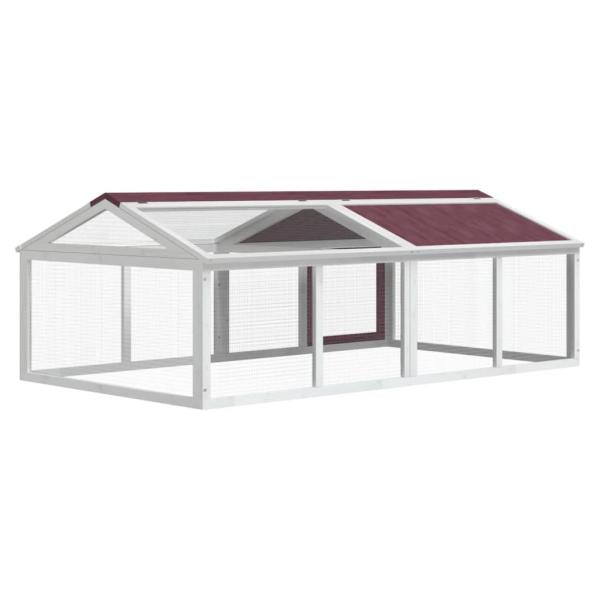 Freilaufgehege Mokka 200x112,5x74 cm Massivholz Kiefer