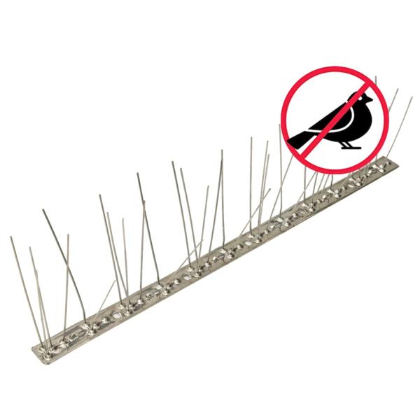 20-tlg. Taubenabwehr Spikes-Set Edelstahl 10 m 5-reihig