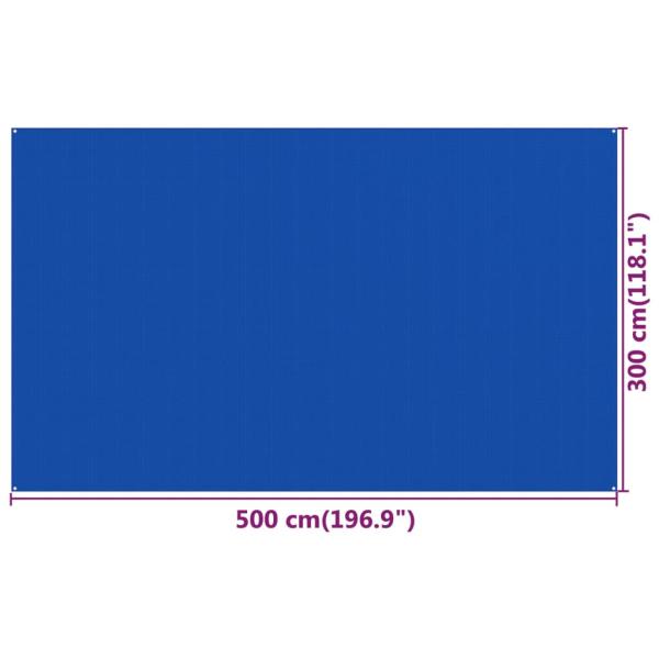 Zeltteppich 300x500 cm Blau HDPE