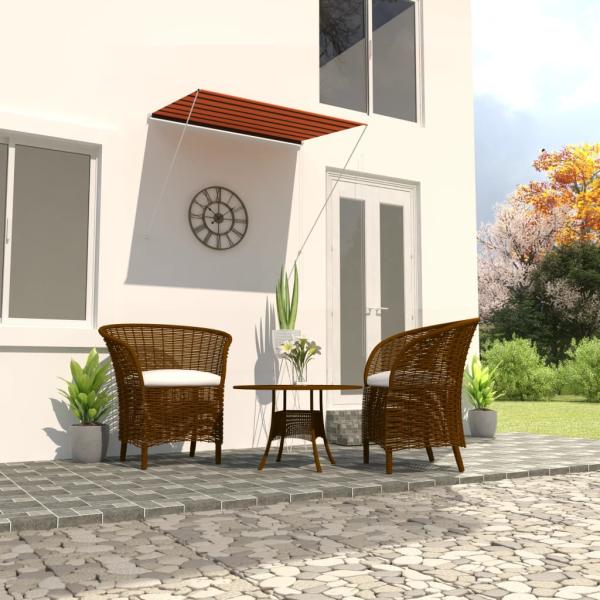 ARDEBO.de - Einziehbare Markise 200×150 cm Orange und Braun