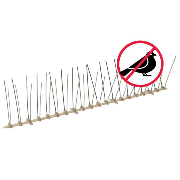 20-tlg. Vogelabwehr-Spikes-Set 10 m Kunststoff 4-reihig
