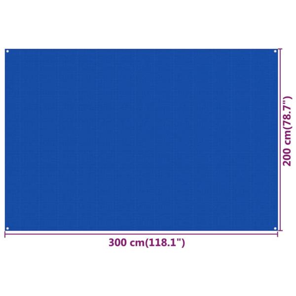 Zeltteppich 200x300 cm Blau HDPE