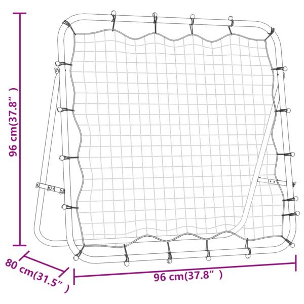 Fußball-Rebounder Verstellbar 96x80x96 cm Stahl und PE