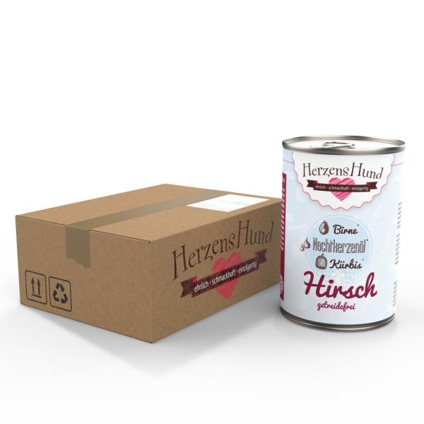 ARDEBO.de Herzenshund Hirsch mit Kürbis getreidefrei 800g 