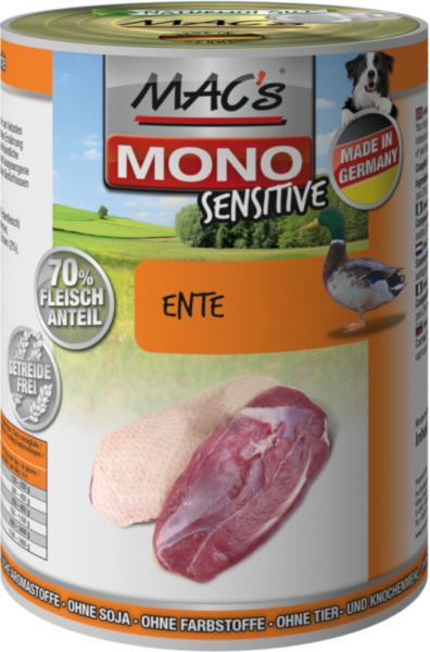 MACs Dog Mono Frische Ente 400g (Menge: 6 je Bestelleinheit)