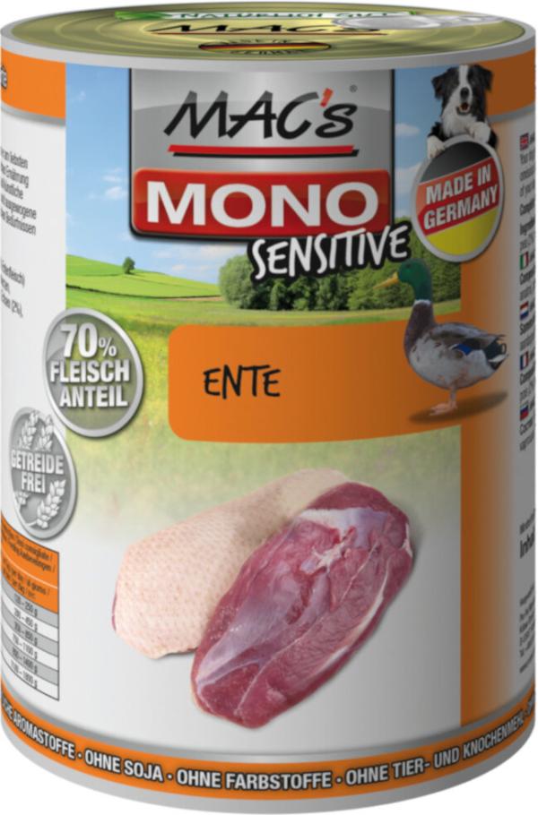 MACs Dog Mono Frische Ente 400g (Menge: 6 je Bestelleinheit)