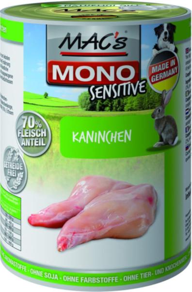 MACs Dog Mono Frisches Kaninchen 400g (Menge: 6 je Bestelleinheit)