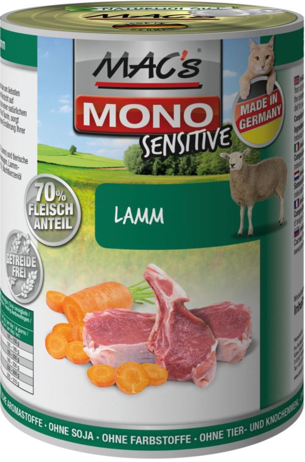 MACs Cat Mono Frisches Lamm 400g (Menge: 6 je Bestelleinheit)