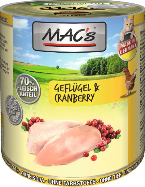 MACs Cat Geflügel & Cranberry 800g (Menge: 6 je Bestelleinheit)