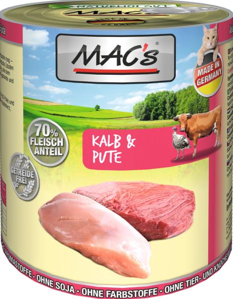 MACs Cat Kalb & Pute 800g (Menge: 6 je Bestelleinheit)