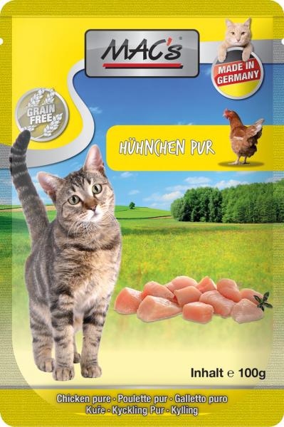 ARDEBO.de MACs Cat Pouch Huhn Pur 100g