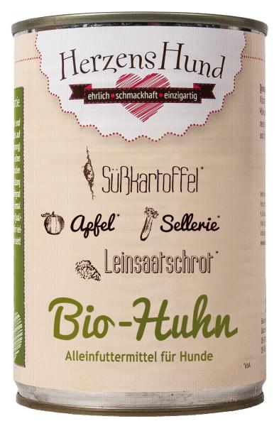 Herzenshund Bio Huhn mit Bio Gemüse 400g  (Menge: 12 je Bestelleinheit)