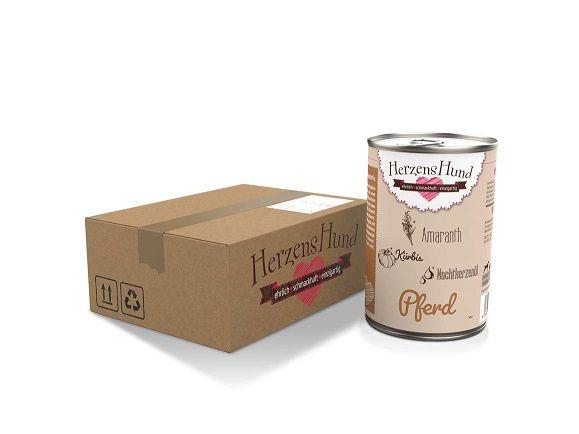 Herzenshund Pferd mit Amaranth 800g  (Menge: 6 je Bestelleinheit)