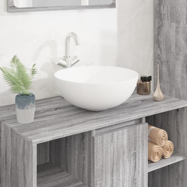 ARDEBO.de - Waschbecken Weiß 36x15 cm Keramik Rund