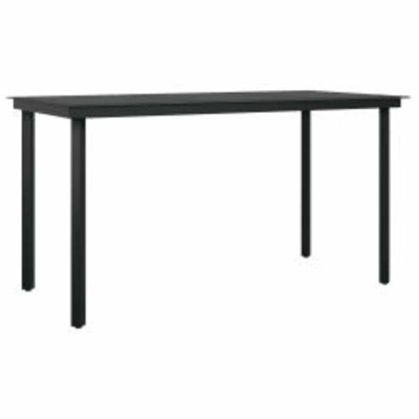 5-tlg. Garten-Essgruppe mit Kissen Braun Poly Rattan Glas