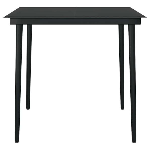 5-tlg. Garten-Essgruppe mit Kissen Grau Poly Rattan Glas