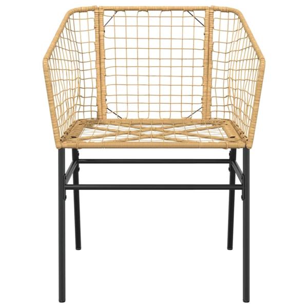 3-teiliges Garten-Esszimmer-Set Braunes Polyrattanglas