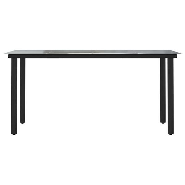7-tlg. Garten-Essgruppe mit Kissen Braun Poly Rattan Glas