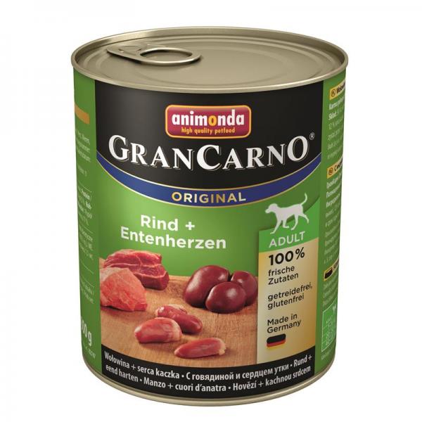 ARDEBO.de Animonda Dog GranCarno Adult Rind & Entenherzen 800g