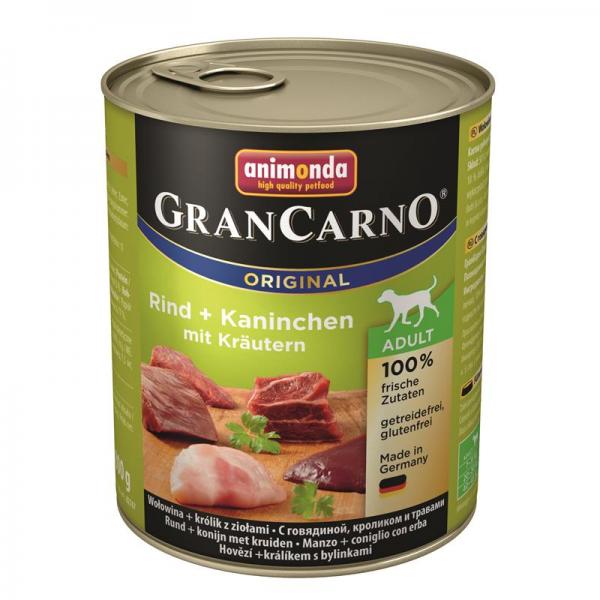 ARDEBO.de Animonda Dog GranCarno Adult Rind, Kaninchen & Kräuter 800g