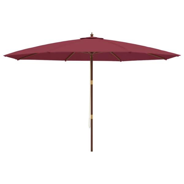 Sonnenschirm mit Holzmast Bordeauxrot 400x273 cm