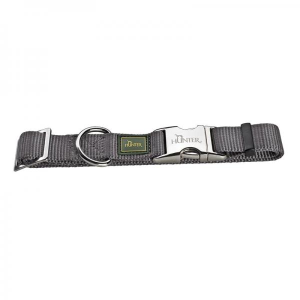 ARDEBO.de Hunter Halsung Vario-Basic ALU-Strong L grau  45 - 65cm/25mm