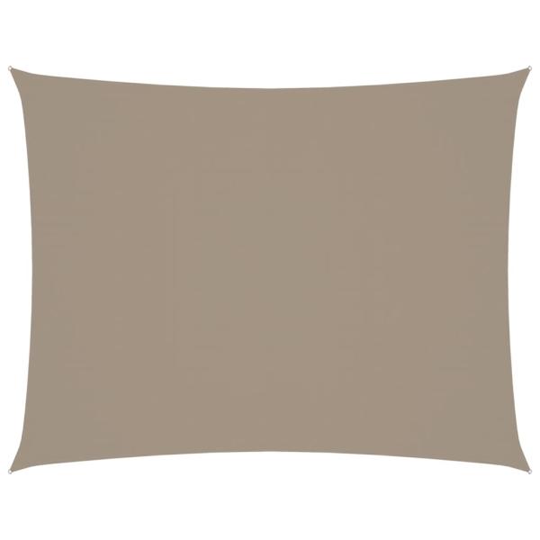 Sonnensegel Oxford-Gewebe Rechteckig 3,5x4,5 m Taupe