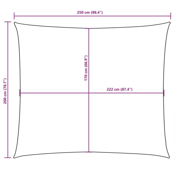 Sonnensegel Oxford-Gewebe Rechteckig 2x2,5 m Dunkelgrün