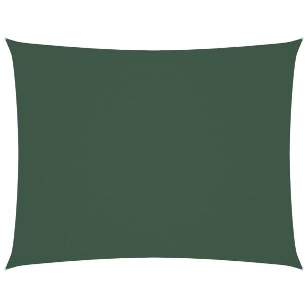 Sonnensegel Oxford-Gewebe Rechteckig 6x7 m Dunkelgrün