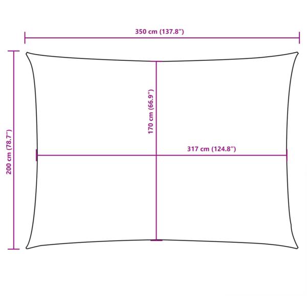 Sonnensegel Oxford-Gewebe Rechteckig 2x3,5 m Orange