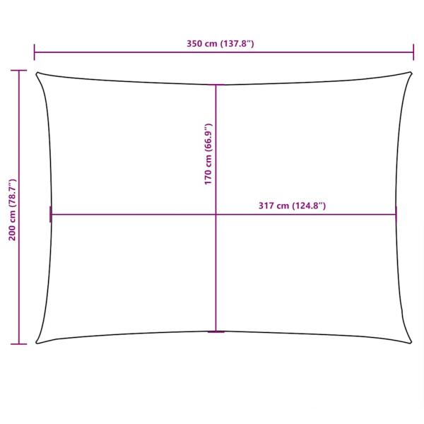 Sonnensegel Oxford-Gewebe Rechteckig 2x3,5 m Orange